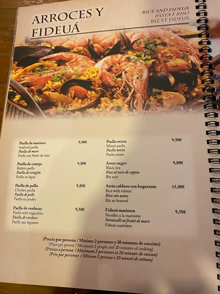 Restaurant Colom menu 7