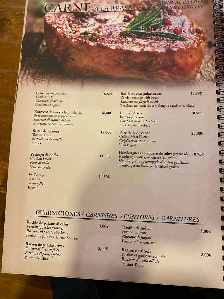Restaurant Colom menu 5