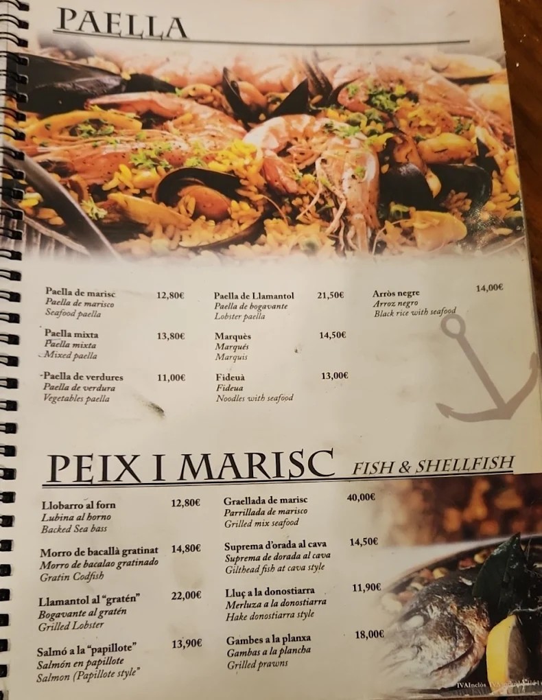 Restaurant Colom menu 4